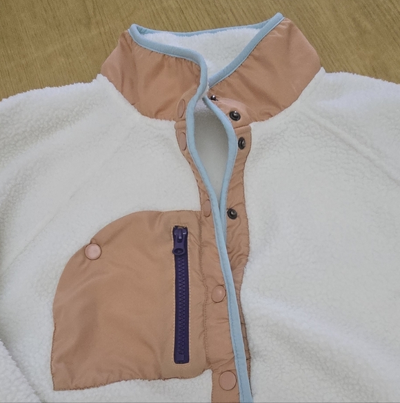 Women’s Sherpa Lightweight Fleece Pullover Button Down fuzzy jacket - Picture 4 of 6